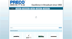 Desktop Screenshot of preco.co.uk