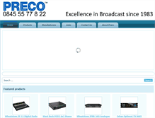 Tablet Screenshot of preco.co.uk